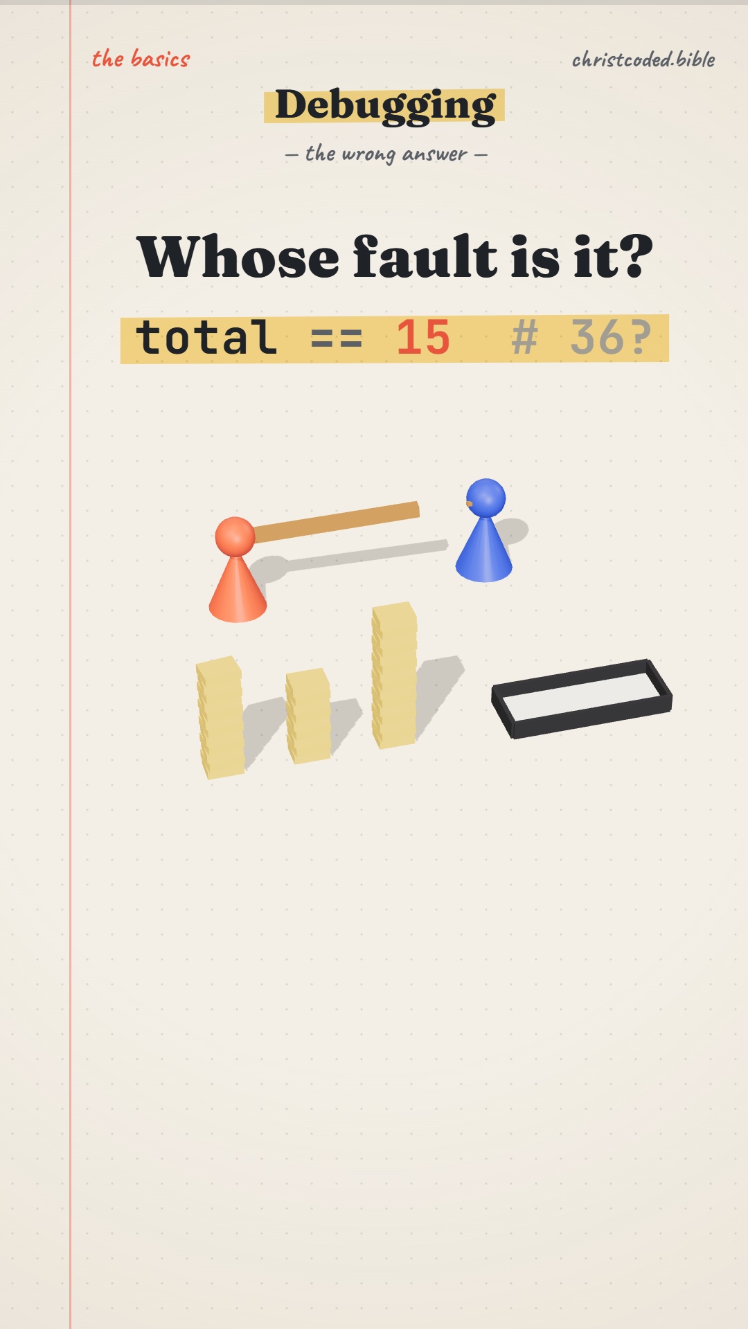 The first frame of the Debugging video