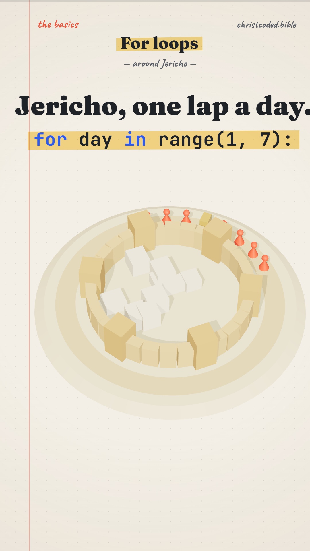 The first frame of the For loops video